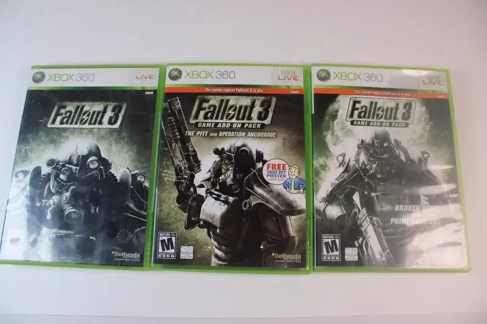 Fallout 3 + First two Expansion packs (Xbox 360) Authentic, Tested/Works